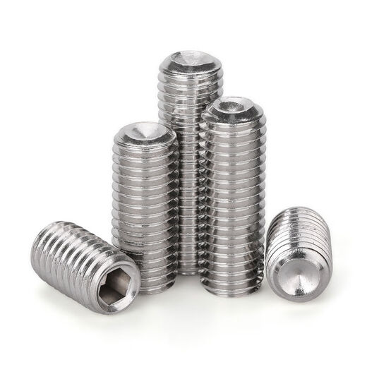 Taolige 304 stainless steel concave end tightening screw hexagon headless screw machine top wire M2M3M4M5M6M8M10 M3x12200 pieces