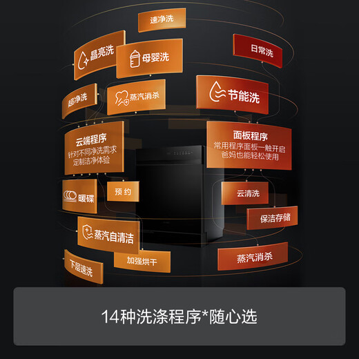 FOTILE Dishwasher 02-V16 Embedded Patented High-Energy Bubble Washing Household 19 Sets Upgraded Large Capacity Independent Steam Sterilization First-Class Water Efficiency Independent 19 Sets 02-V16 19 Sets Large Capacity Black