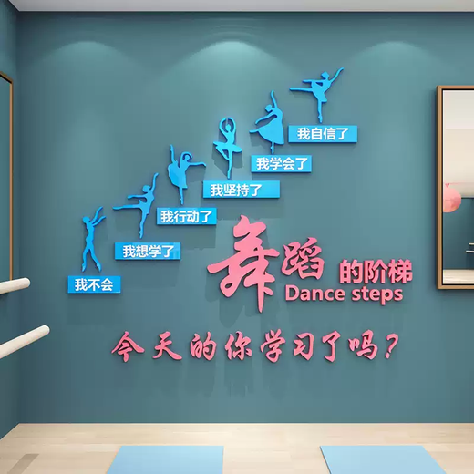 
Yonghuan Street Dance Room Hall Classroom Decoration Stickers Art School Training Institution Background Atmosphere Class Culture 13897 Dance - Picture Color Extra Large