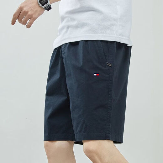 Tommy Bull (TOMMYBULL) American Tommy Tommy Summer Men's Fashionable All-match Shorts Business Casual Five-Cross Pants Middle-aged 9215 Bean Green M Weight 90-110Jin [Jin equals 0.5 kg]