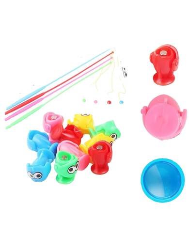 Happy Yun Children's Toy Fishing Rod Magnetic Fish Accessories Set Baby Educational Electric Rotating Kids Fishing Toy Children 4 Magnets + 15 Magnet Fish