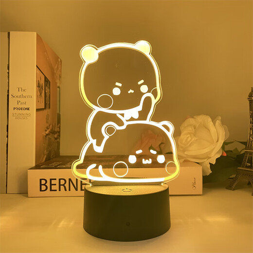 Spot eins und zwei Bubu USB Night Light ED Cartoon Cartoon Animation Peripherales Schlafzimmer Süßes Dekoration Geburtstagsgeschenk 3894 Ein und zwei Bubu Single Photo Sty