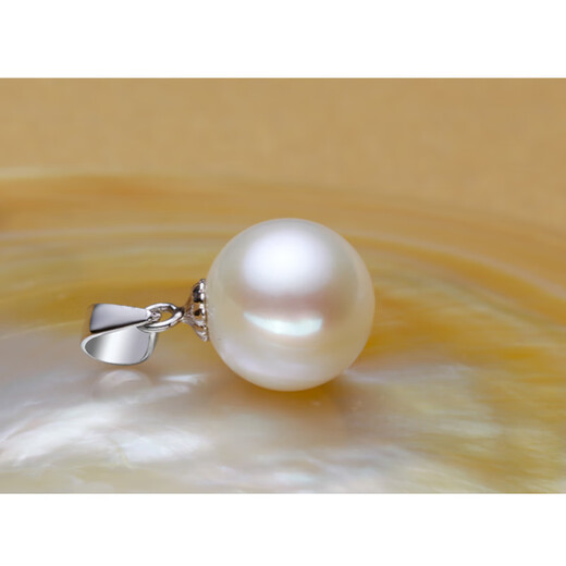 Fat Donglai same style pearl pendant without chain freshwater mother-of-pearl single clavicle chain classic simple style 925 silver necklace 8mm-9mm