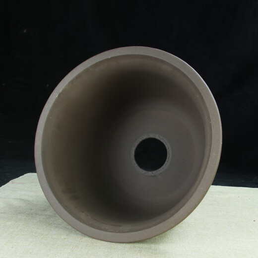 Yixing Blumentopf großer Durchmesser Einfacher Bonsai-Topf Innenkalamus Sukkulenten Keramik-Topf 694 Setzen Sie drei lila Sand