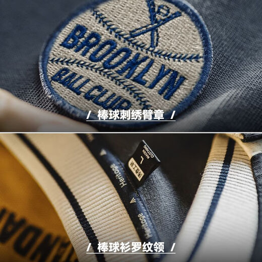 Madden Workwear American Retro Baseball Collar Henley T-Shirt Men's Heavy Cotton Right Shoulder Short Sleeve Clothes Men's Summer Lava Gray Men's New Style/Light Luxury High-end L