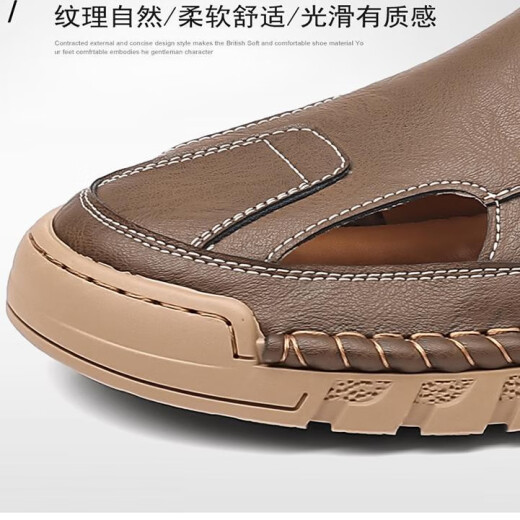 Sandalias de carpintero de carpintería Summer de cuero sin alivio para hombres zapatos casuales de cuero transpirable