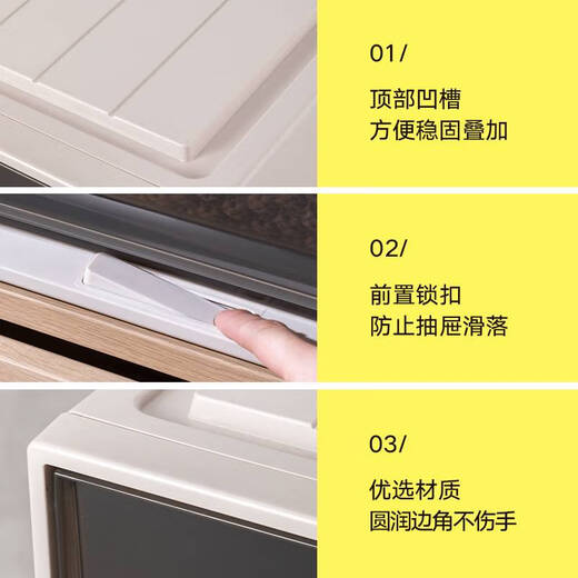 Yonghuan Garderobe Aufbewahrungsboxschublade Kleidung Aufbewahrungsbox Haushalt Kleidung Aufbewahrungsbox Kunststoff Transparent Unterwäsche Aufbewahrungsbox C3523 Tiefe 45*Breite 35*High 23cm Ein-Pack-Tee-Farb-Exportqualität/No Installation
