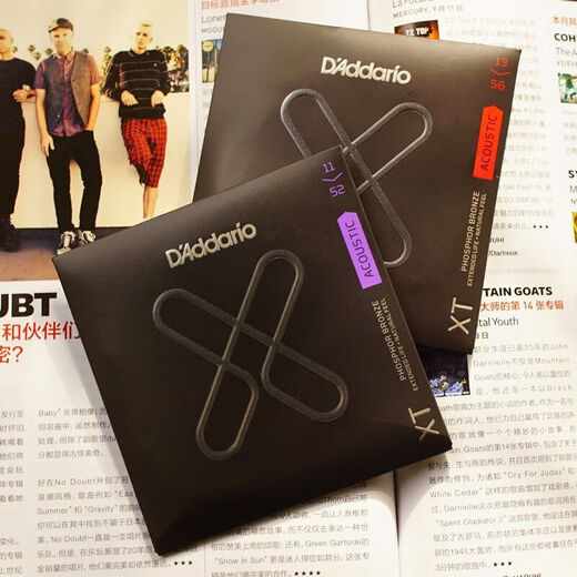 【自营 】DAddario达达里奥美产镀膜XT民谣电吉他琴弦磷铜镀膜XS琴弦防锈 XSAPB1047 磷铜民谣吉他琴弦