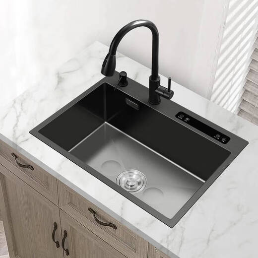 TLXT ultrasonic sink dishwasher multi-function intelligent cleaning machine kitchen integrated 304 stainless steel vegetable pool Black King Kong ultrasonic + purification double trough 12048 digital display