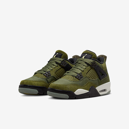 耐克（NIKE）Air Jordan 4 Retro GS AJ4橄榄绿 大童/女子复古篮球鞋 FB9928-200 35.5