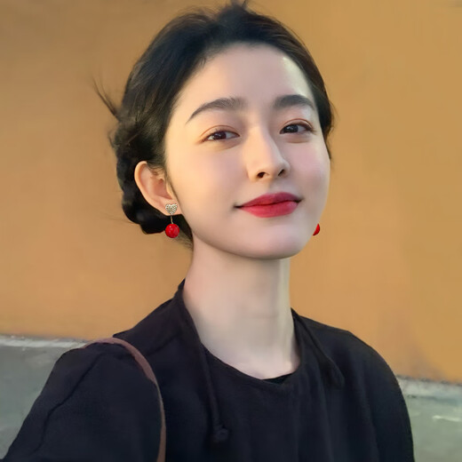 DL 1998 Fat Donglai same style real pearl earrings women's earrings light luxury design earrings white pearl earrings