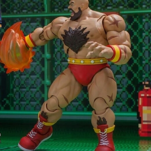 RED-TONG-Spiel periphere Ornamente Statue Storm Toys Street Fighter 2 Sanjilf Actionfigur Modell Spiel Peripheriee Ornamente Statue Storm Toys Street Fighter 2 Sanji