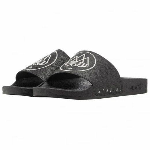 阿迪达斯 （adidas）ADILETTE 防滑耐磨休闲时尚一字拖鞋 男女同款 黑色 黑色 40.5