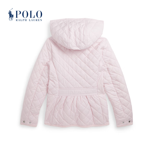 Ralph Lauren Girls Classic gesteppte wasserdichte Scheune-Jacke RL41071 650-Pretty Pink One Size 4