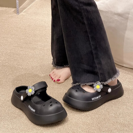 Heacooa girls zwei tragen Hausschuhe 2025 Neue Sommer Kindergefühlsloch Medium Big Children Girl Light Beach Schuhe Beibai 40