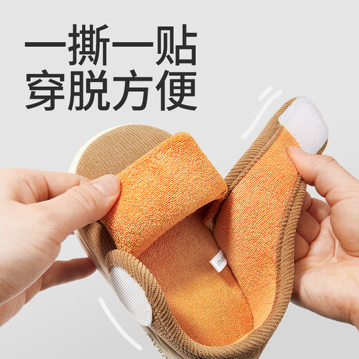 Shepherd boy baby cotton shoes men's winter plus velvet warm indoor shoes children's nostalgic bag heel bread shoes women's cotton slippers chestnut brown 19 base mark 150/shoe inner length 14.0cm