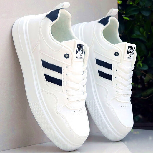 Wen Xizi Brand Chaussures pour hommes pour l'été Sports respirants et chaussures décontractées pour hommes 2025 Nouvelles chaussures blanches pour hommes Chaussures de seme épaisse polyvalente 9901 Mika 39