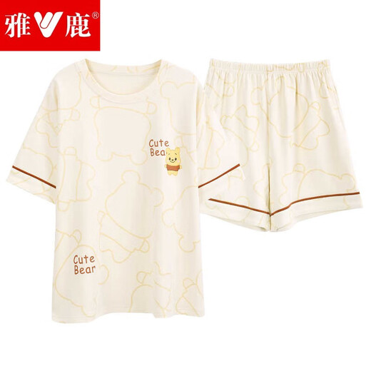 Yalu high-end pajamas for women in summer pure cotton shorts for wear outside 2025 new comfortable home clothing set 9855 M
