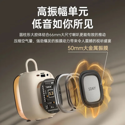 Sony Ericsson (soaiy) sk68 singing karaoke speaker microphone integrated wireless Bluetooth home portable audio microphone AI voice assistant ktv children's gift small version Apple white