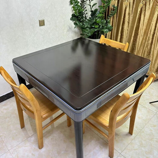 Clcey Hochtemperatur Anti-Scenening Mahjong Machoncon Cover Board Holz universeller Mahjong-Maschinen-Desktop-Haushaltshaus-Esstisch Tisch Square Anti-Scenening Textur Cover Board 9898 cm