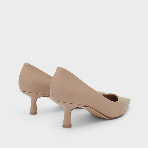Charles / Keith Simple Commuter pointu pointu talons hauts Single Chaussures Chaussures de mariage Chaussures de femmes Cadeau d'anniversaire de femme CK1-60361352 Couleur de viande nue 37