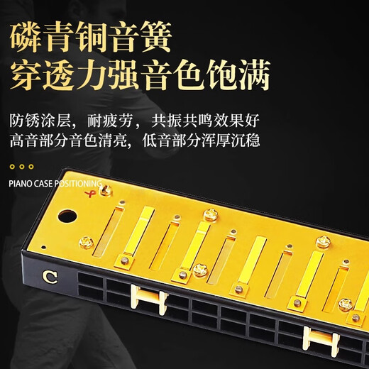 Guoguang Old Brand 24 trous 28 trous polyphonique cne harmonica original à haut volume étudiant adulte stress de stress professionnel