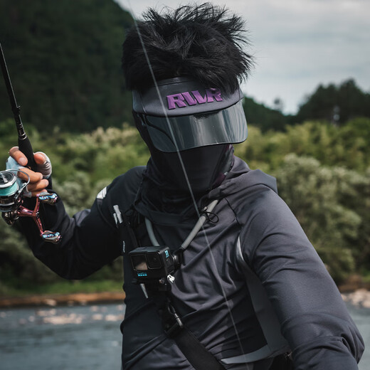 RVVR Summer Outdoor Sun Protection Hat Men's Empty Top Sunshade Fishing Hat Luya Hat Black One Size