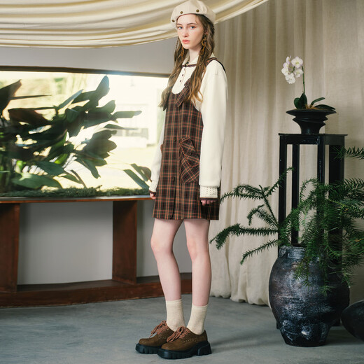 Wancaoyi 2025 new autumn set H28651431 orange brown XS