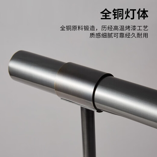 天南兄弟 TNBROTHERS全铜卧室台灯儿童护眼学习专用台灯可折叠北欧简约网红创意床头灯 9196台灯黑擦金 按钮开关