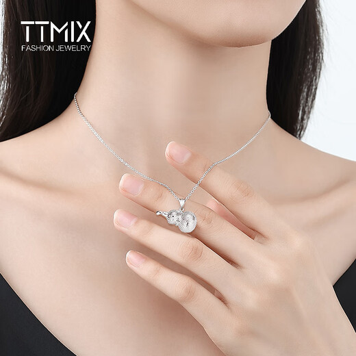 TTMIX Shining Gourd Platinum Pendant pt950 Women's Platinum Pendant Fashion Honeycomb Necklace for Girlfriend Small Pendant 4.5-4.7g