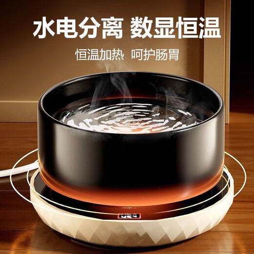 恒温猫咪饮水机酸奶机冬季加热罐头喝水碗陶瓷保温喂水饮水器宠物 400ml白色陶瓷碗+【防干烧】定时恒温垫 三挡数显饮水机【 水电分离 】