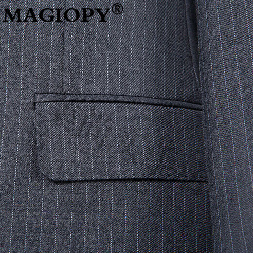 MAGIOPY luxury high-end brand men's suit suit men's spring and autumn new middle-aged business Korean version formal groom's dress gray M 170