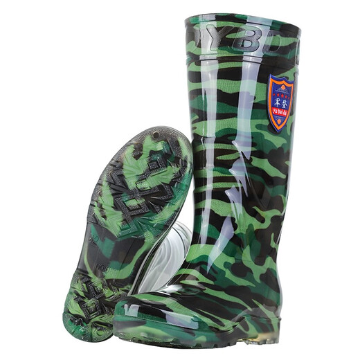 Bottes de pluie Tendon de bœuf épaissis semelle haute cylindre des hommes de travail résistant à l'usure Boots d'eau courts moyens de couverture de cylindre