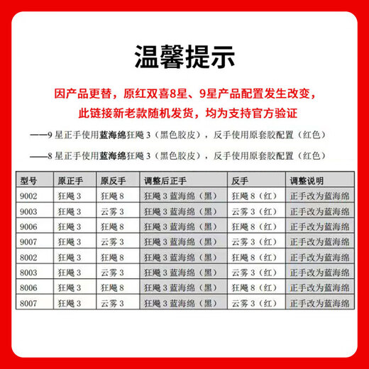 红双喜狂飙九星乒乓球拍单拍黑檀面材+芳碳5+2AC结构7层攻防H9002横含球