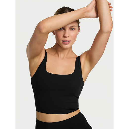 Victoria's Secret Victoria's Secret Sports Vest Wireless Bra Pilates Yoga Wear Padded Top Running Fitness Quick-Drying Stretch Moonlight Blue Pink M