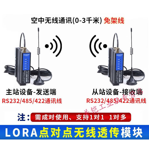 Lora wireless transmission module 232/485 signal data acquisition Sx1278 serial frequency communication 4 paired [support 485. signal] 10 meters day