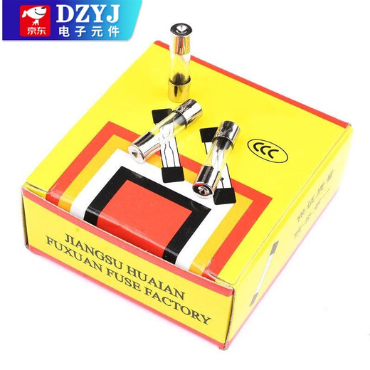 DZYJ 5*20mm 6*30mm glass fuse tube 250V 0.5A 2A 3A 4A 5A 8A 20A (10 pieces/box) 5*20mm
