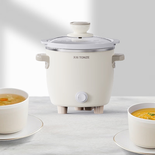 Tianji (TONZE) electric stew pot, electric stew pot, baby porridge pot, bb pot, soup pot, stew pot, porridge health pot, household push-button mini stew pot DDG-07DAD2 0.6 liters