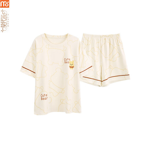 Modal Pyjamas für Frauen im Sommer 2025 neuer kurzärmeliger Anzug Voller dünner Cartoon für lässige Heimkleidung Y9855 m