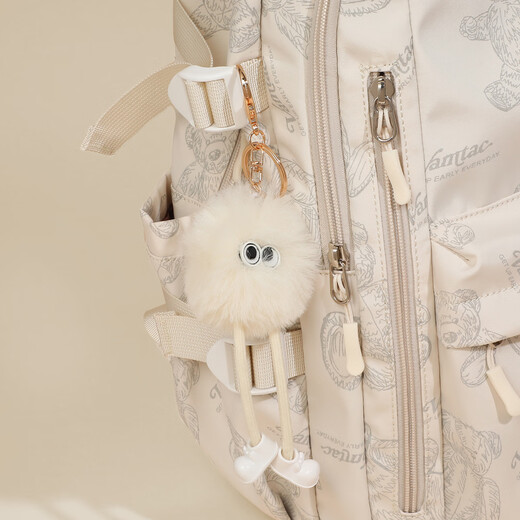 viney fashionable 1-6th grade schoolbag large capacity junior high school and high school college students backpack for women simple lightweight backpack beige + cute pendant high-value outdoor commuter travel bag computer bag