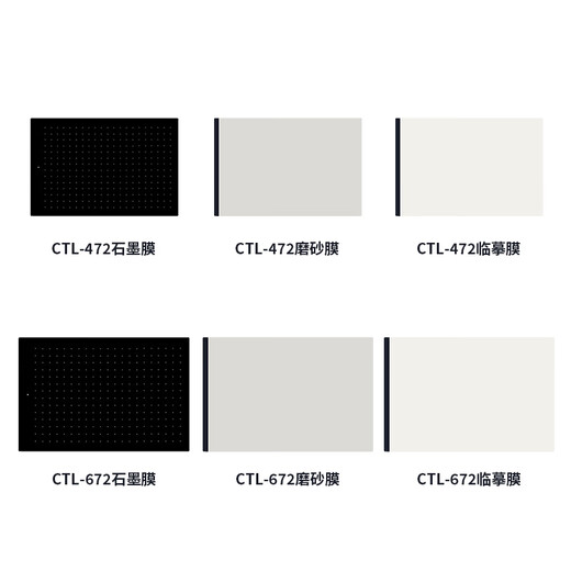 Wacom原装数位板CTL472/672/6100CTC4110/6110PTH660PTK670定制防护膜 CTL472磨砂膜 纸质触感 送1 0x0cm