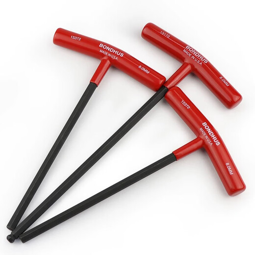 BONDHUST type hexagonal wrench special length hexagonal screwdriver T-handle 6-angle wrench 3X152mm 15256