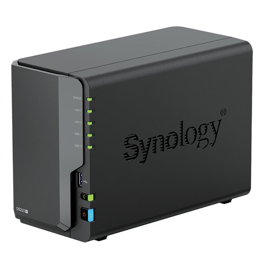 群晖（Synology） DS225+四核心 两盘位 NAS 网络存储服务器 企业团队办公 私有云 文件共享备份 黑色 8TB版（含2块群晖原厂4TB硬盘）