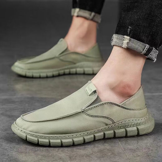 Zapatos de tela de verano huilirui zapatos para hombres transpirables zapatos perezosos zapatos casuales versátiles para hombres s9901 negro 41