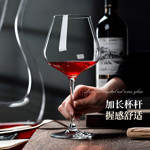 喆炜欧式葡萄酒水晶红酒杯子家用勃艮第高脚杯醒酒器送礼套装SN3892 770ml波尔多杯/6只