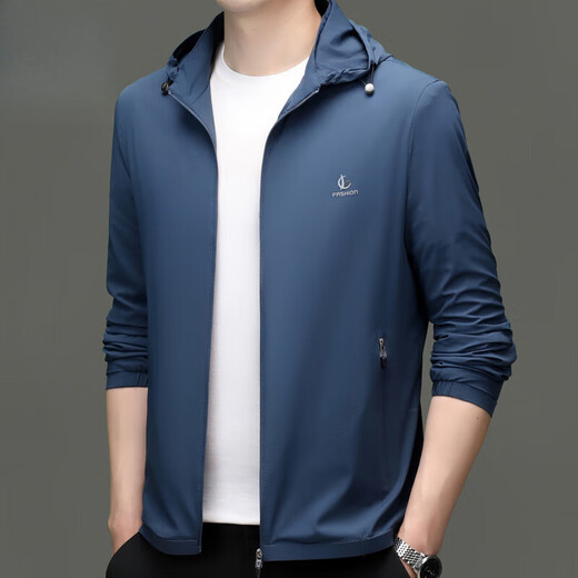 Nasawassup marca oficial de lujo para hombres con protector solar de seda de hielo de alta gama 2025 Summer Outmer Fold y transpirable Ropa de piel de piel de alta gama 692 Azul [Velocidad de manchas] M [Recomendado 90-120 Jin [Jin iguala 0.5 kg]]