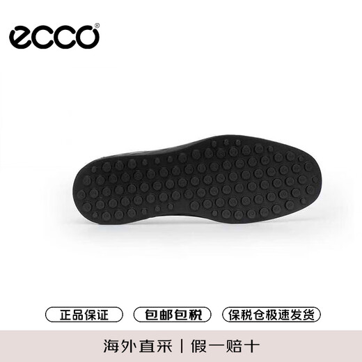 ECCO Loafers Men's Moccasin Casual Leather Shoes Lightweight Mok 540514 01001 Black 41