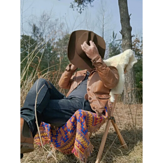 Lee dprre American Western Cowboy Hat Retro Fine Wool Men's Hat Hard Wide Brim Outdoor Camping Prairie Women's Hat Riding Hat Black M (56-57cm) Hard