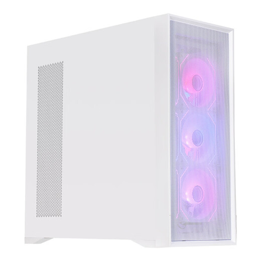 SAMA Suzaku 5 Air weißer Desktop-Computer ATX-Kühlgehäuse, Mesh-Lufteinlass an der Vorderseite/12 Lüfterpositionen/360 Wasserkühlungspositionen/430-mm-Grafikkarte/Typ-C-reserviertes Loch