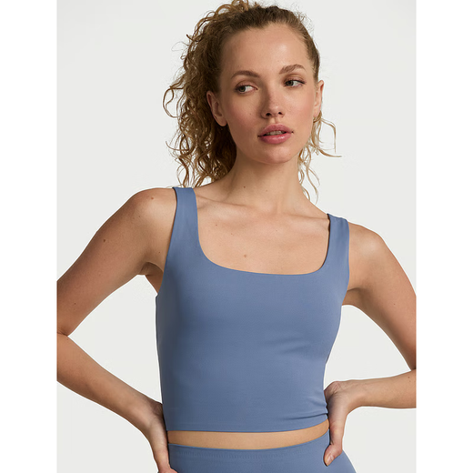 Victoria's Secret Victoria's Secret Sports Vest Wireless Bra Pilates Yoga Wear Padded Top Running Fitness Quick-Drying Stretch Moonlight Blue Pink M